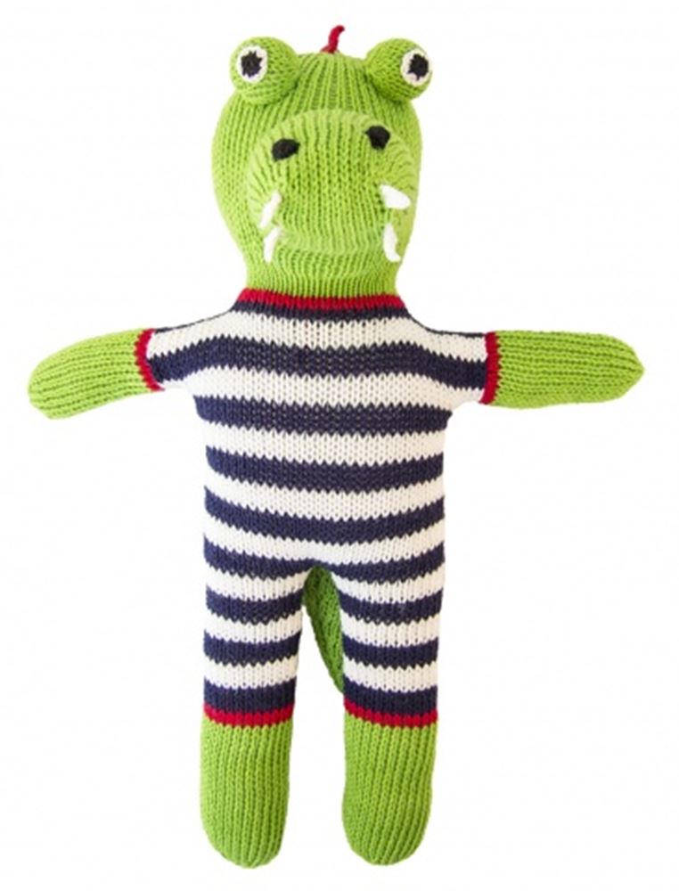Peluche cocodrilo de punto sam 36 cm