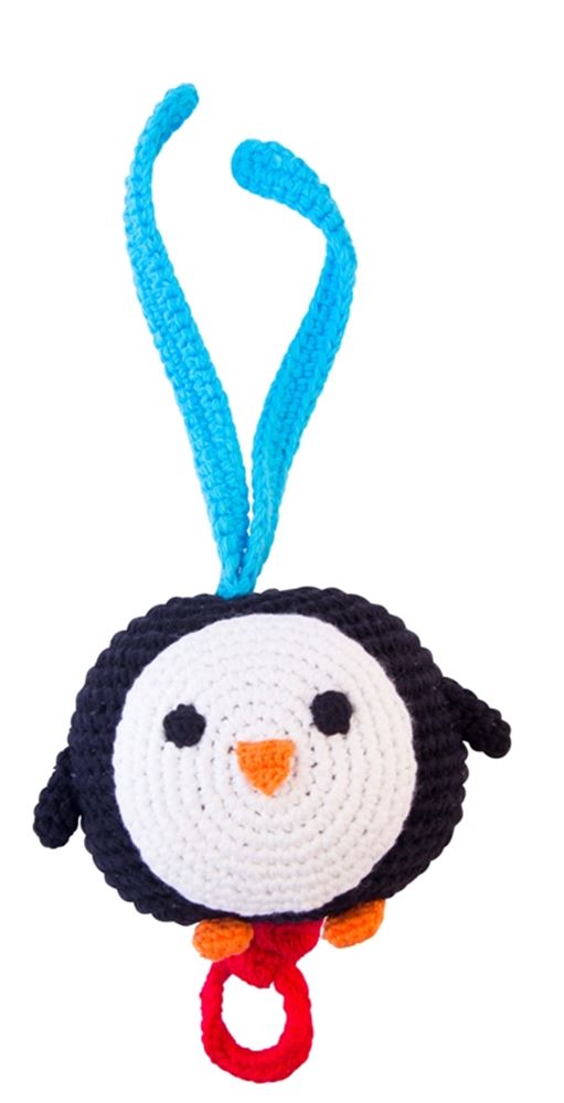 Pingüino de crochet musical