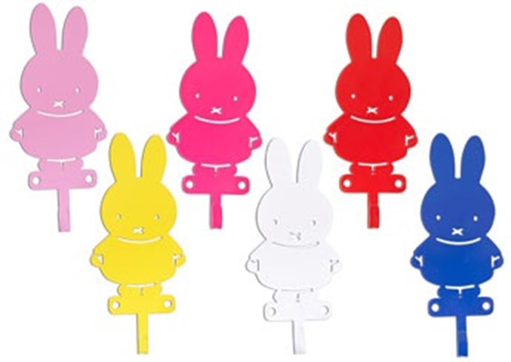 Perchero metálico Miffy culo (6 uds)