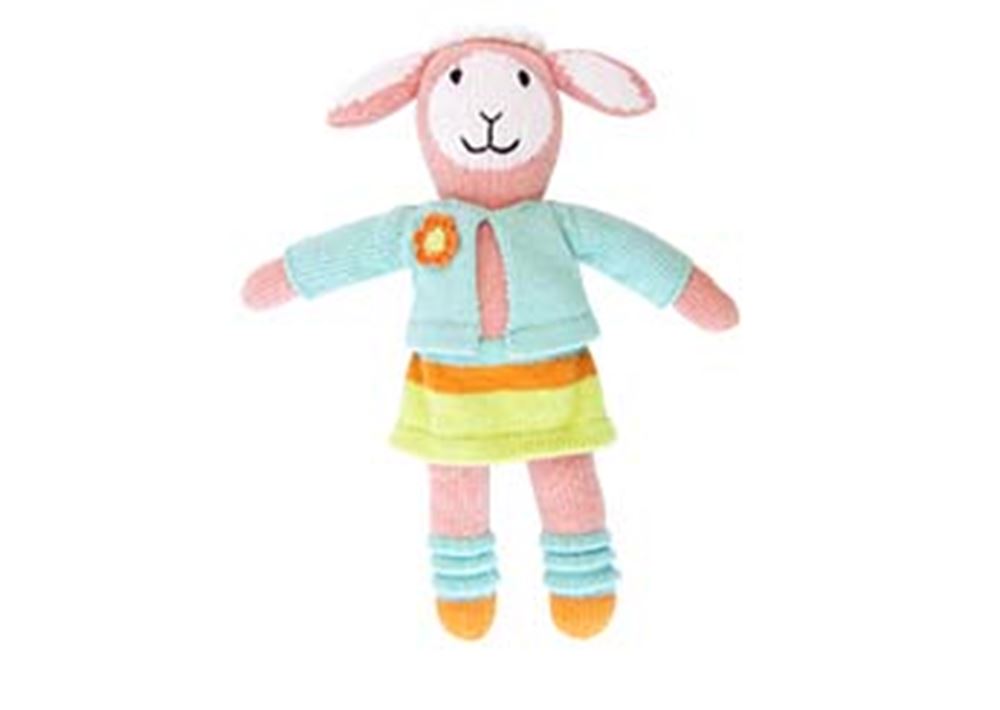 Peluche pecora lavorata a maglia 36 cm