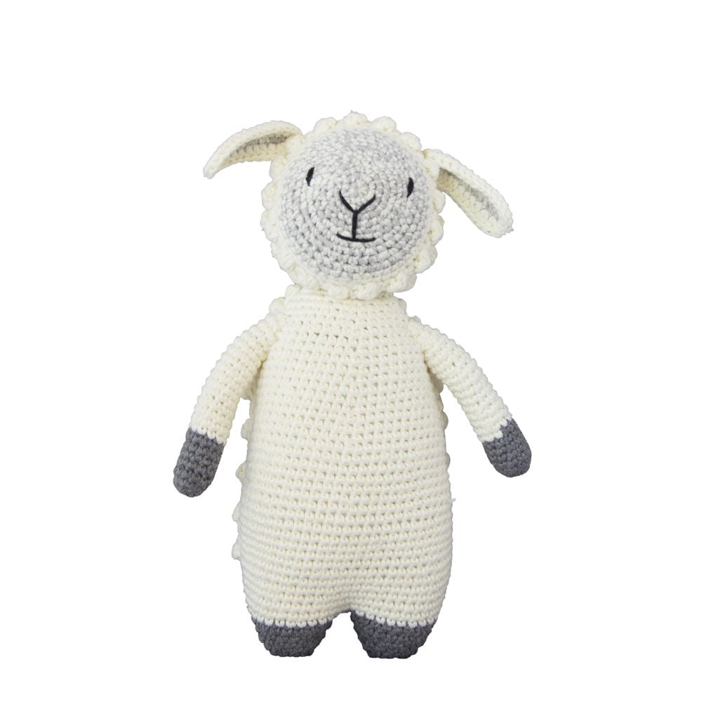 Peluche pecora all'uncinetto 27 cm