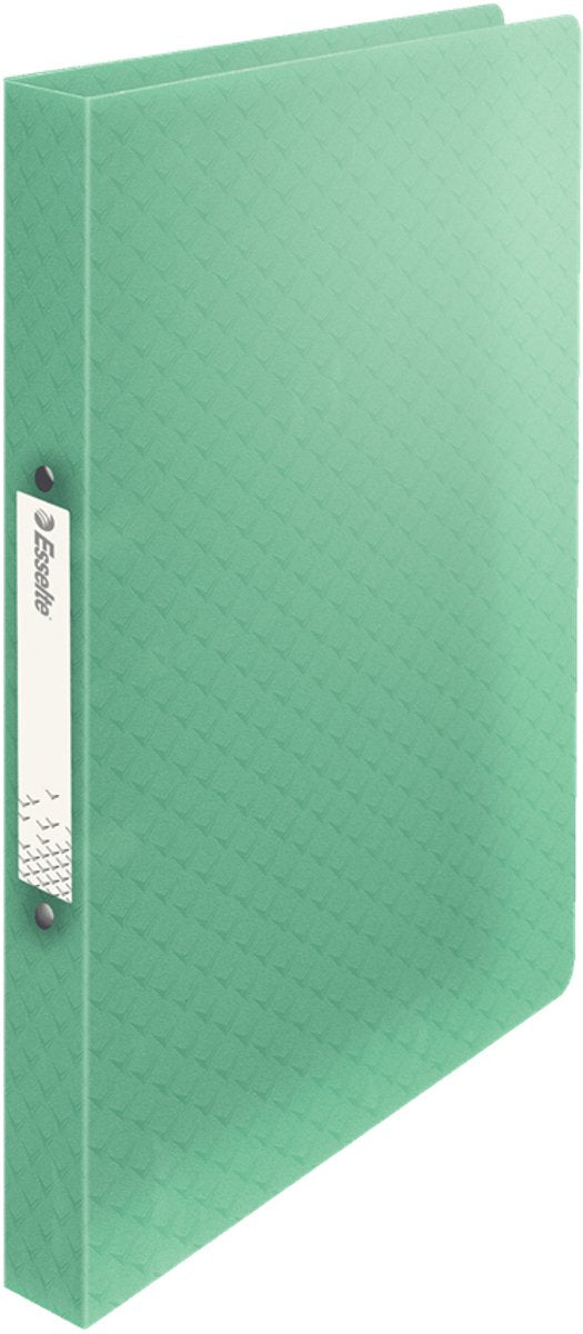 Raccoglitore ad anelli A4 a 2 anelli Esselte Colour'breeze con copertina morbida per 140 fogli - larghezza dorso 25 mm - verde