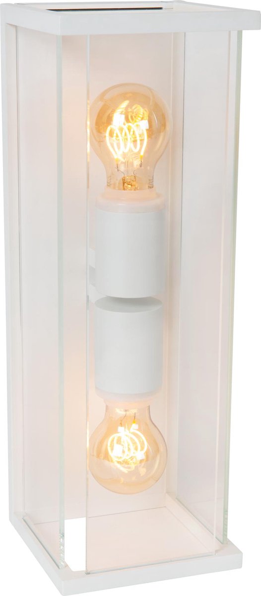 Lucide claire - aplique interior exterior - 2xe27 - ip54 - blanco