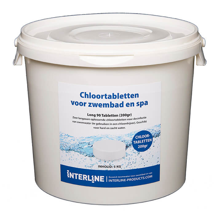 Tabletas de Chloort interlínea Long90 200gram 10 kg