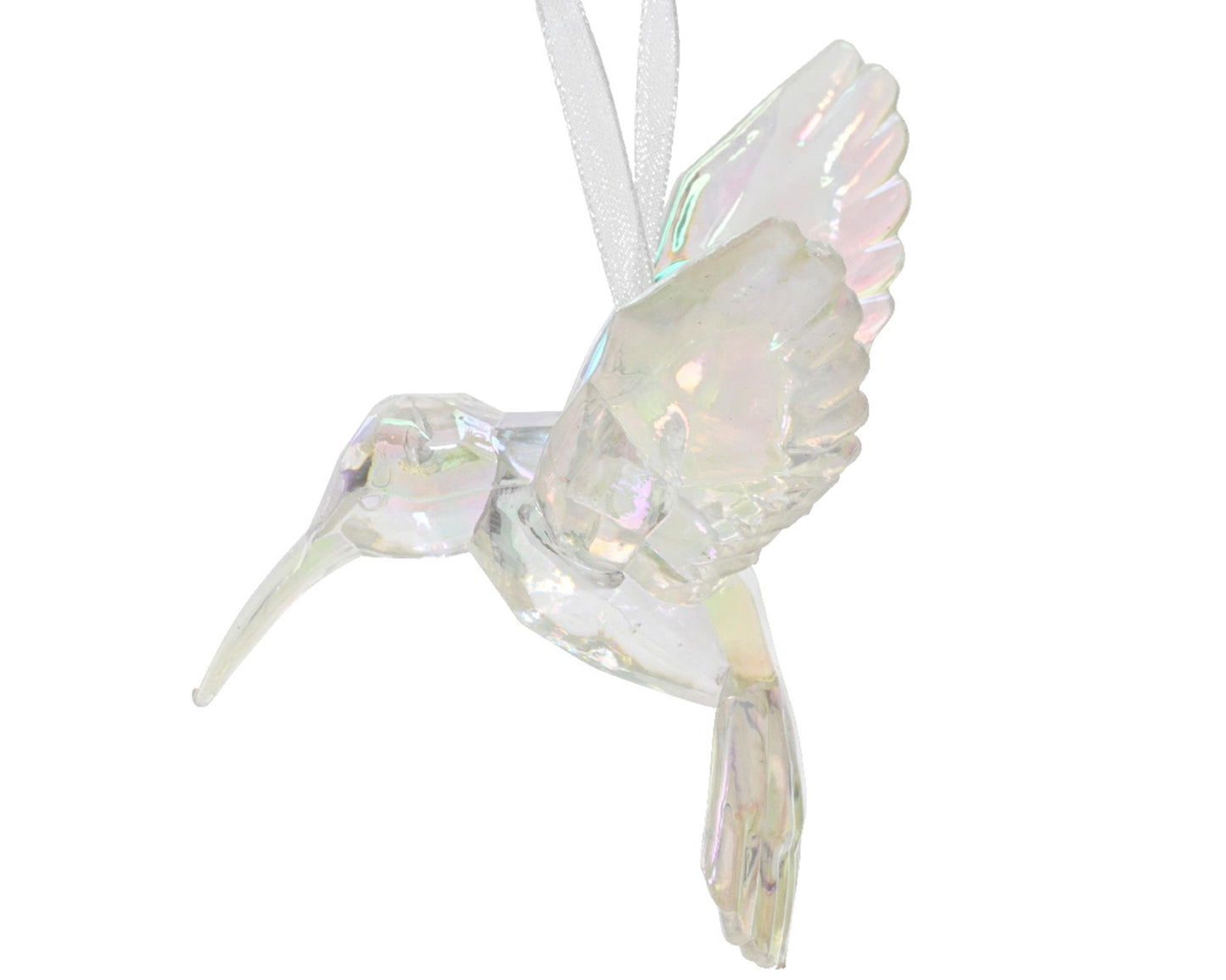 Decoris Ciondolo natalizio colibrì in plastica 10cm iris
