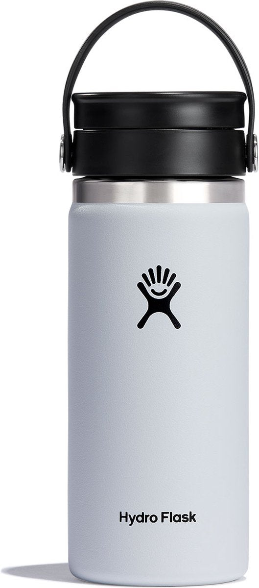 Tazza da caffè Hydro flask con coperchio largo e flessibile (473 ml) - bianca
