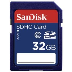 Scheda SDHC 32 GB blu