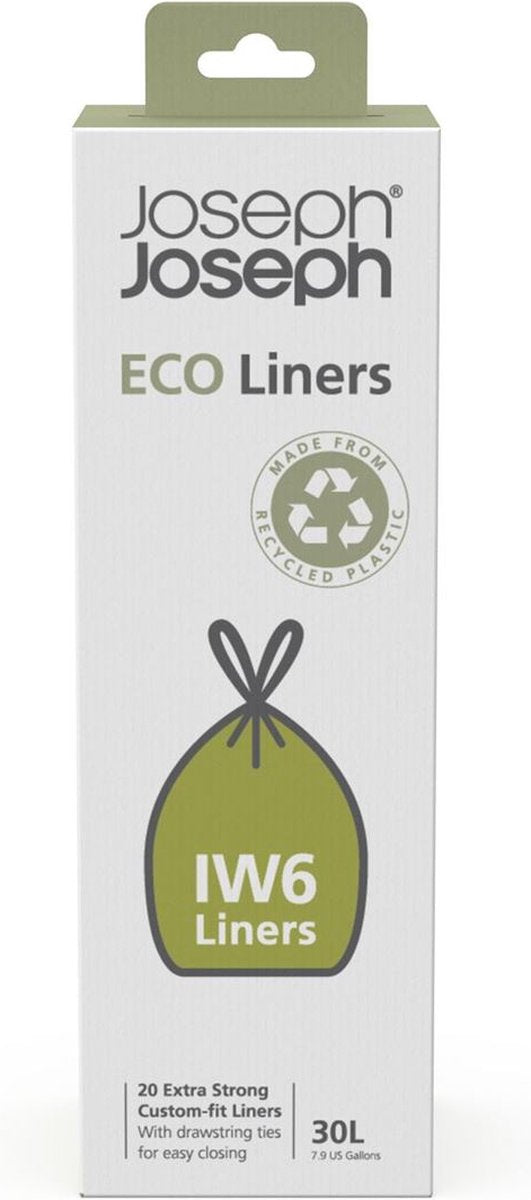 Sacchi per rifiuti Joseph joseph eco liners grigio - iw6 - 30 l - 20 pezzi