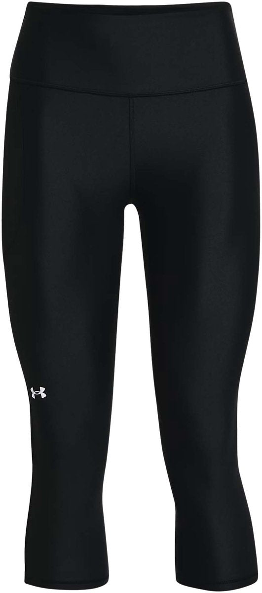 Under armour tech hi capri-blk dames sportbroek - zwart - wit