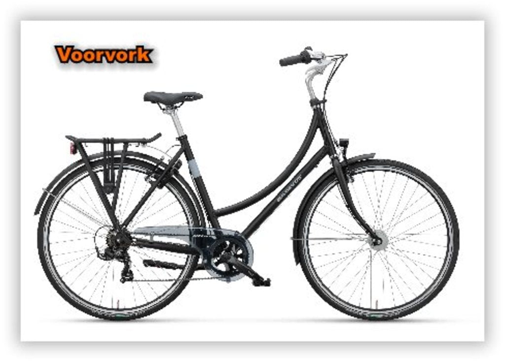 Batavus forcella+cl (18178) 1 nero-opaco lunghezza=247
