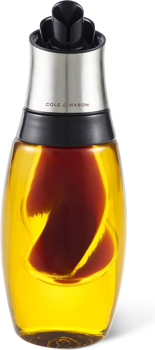 Cole mason - duo versatore per olio e aceto trasparente