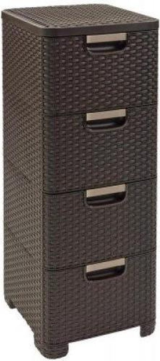 Sistema de cajones estilo Curve - 4x 14l - marrón
