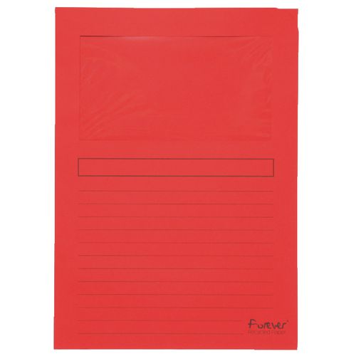 L-covers 50105e carta 31x22cm finestra rossa scrivibile