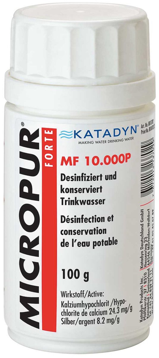 Katadyn micropur forte mf 10000p polvo purificador 100g transparente