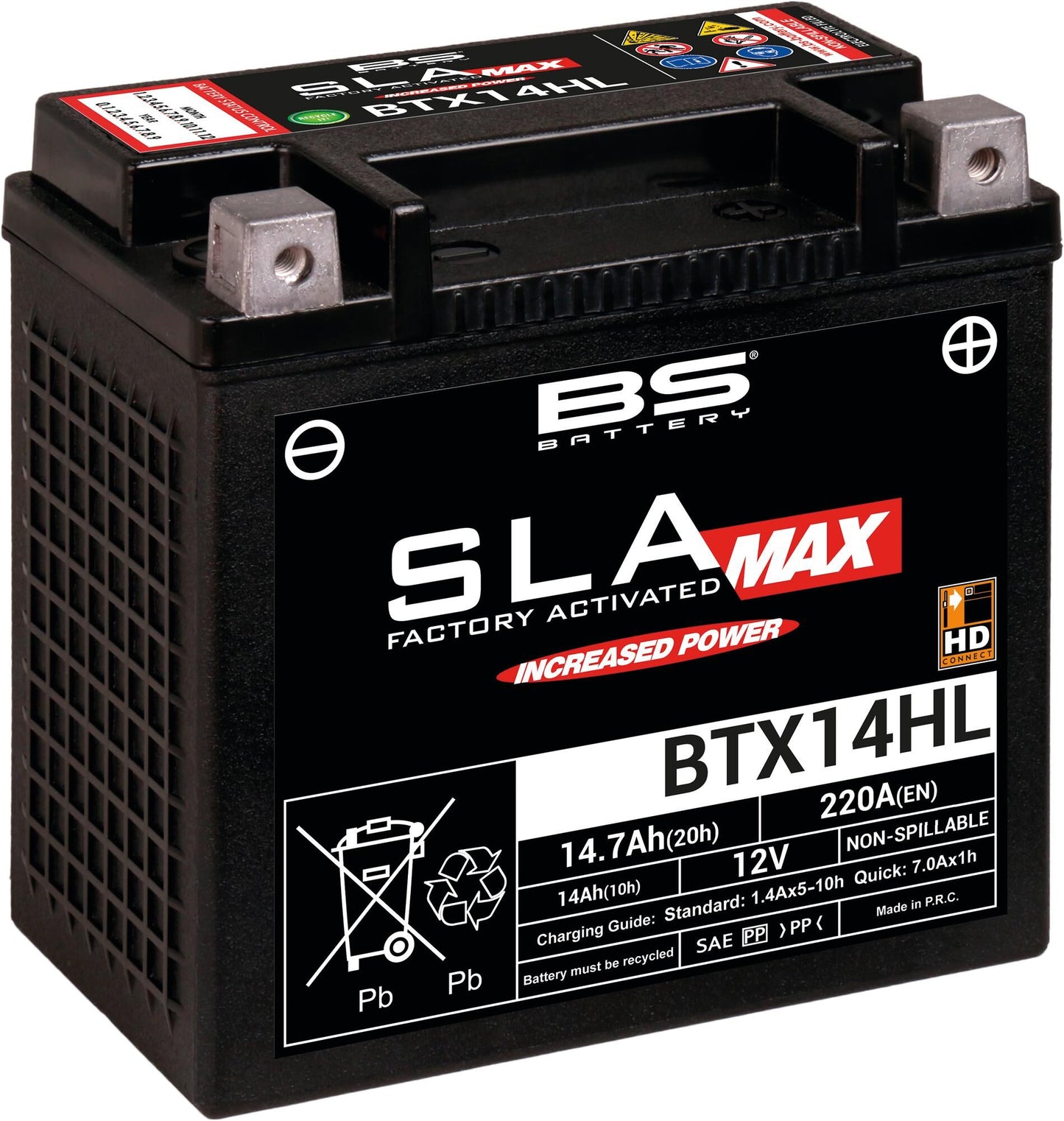 Batteria BS batteria BTX14HL BS SLA-MAX HD