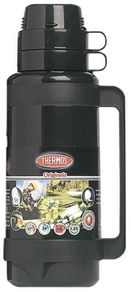 Bottiglia termica termica nera da 1,8 l in plastica - - 061080