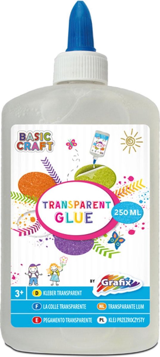 Colla trasparente per hobby Grafix - fai da te | 250ml - lavoretti per ragazzi - lavoretti per ragazze