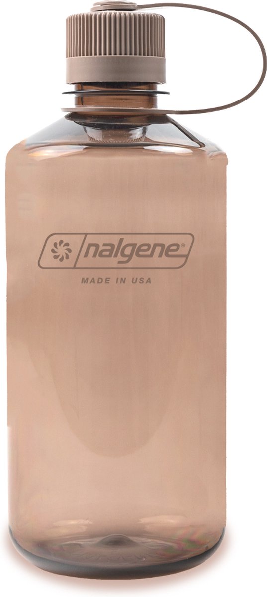 Nalgene - botella de boca estrecha - botella para beber - botella de agua - a prueba de fugas - 1000ml - libre de bpa - sustentable - moca