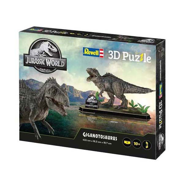 Revell kit di costruzione puzzle 3D Jurassic World - Giganotosaurus - 60 pezzi.