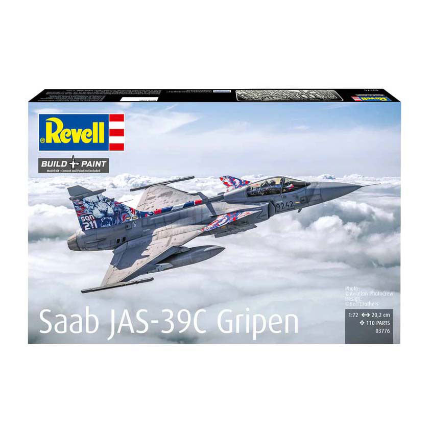 Maqueta Revell - saab jas-39c gripen 1:72 - 120 piezas.