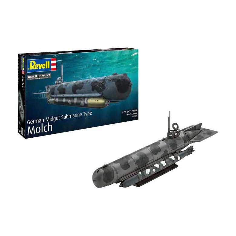 Kit modello Revell - sottomarino tedesco tipo Molch 1:72 - 35 pz.