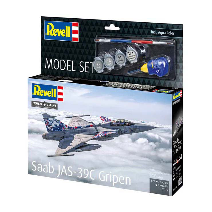 Maqueta Revell - saab jas-39c gripen 1:72 - 110 piezas.