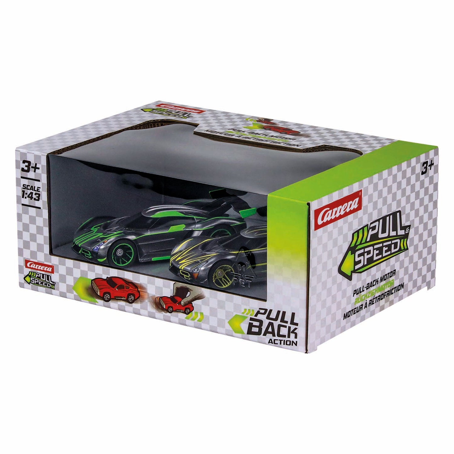 Confezione doppia di hypercar Carrera pull back - 1:43
