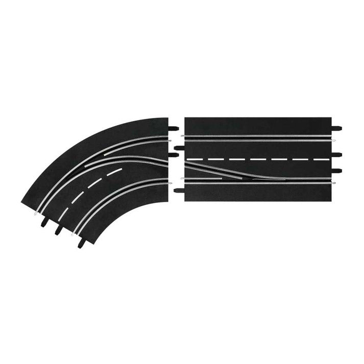 Carrera pista parte cambio de carril curva izquierda 1:24
