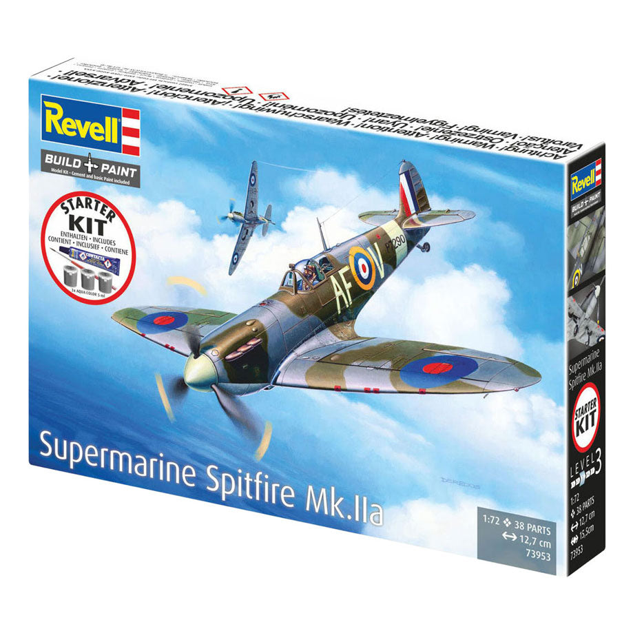 Revell modelbouwpakket starter kit spitfire mk.iia 1:72 - 38dlg.