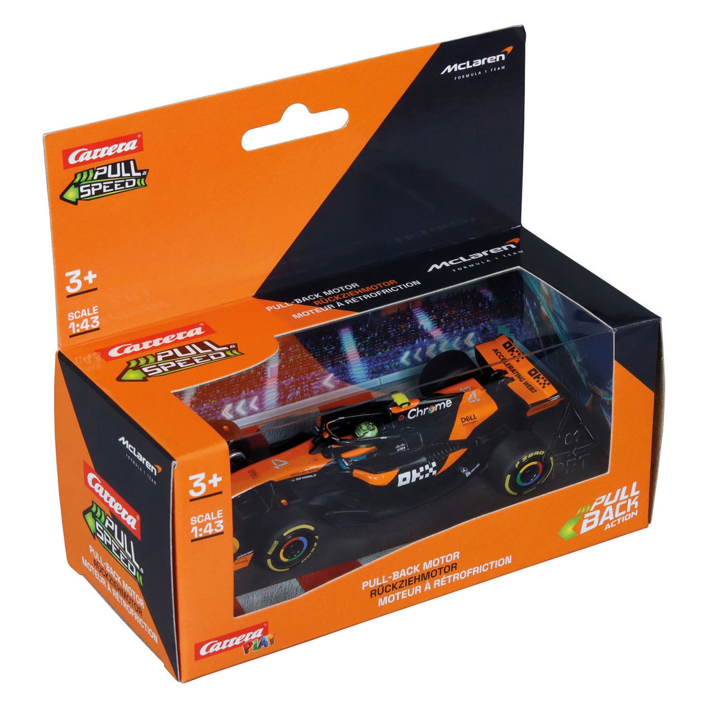 Carrera pull speed cars mclaren mcl39 l. Norris, n.4 - 1:43
