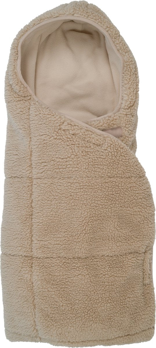 Lodger wrapper - manta envolvente de peluche para silla de coche - beige - 0-9 meses - ajustable - chal de bebé