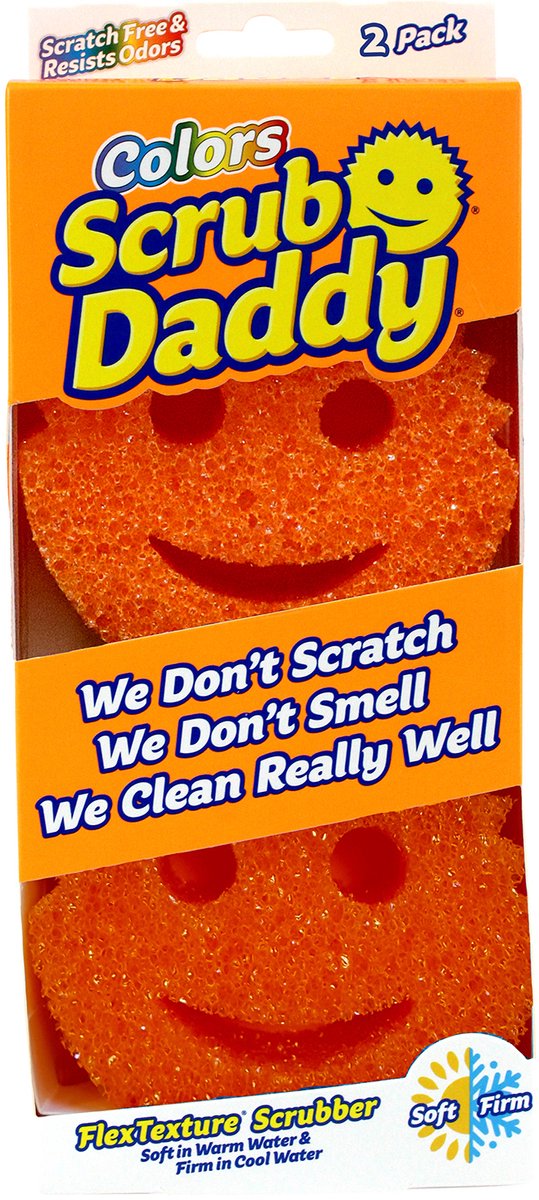 Esponja limpiadora Scrub Daddy – naranja – 2 piezas