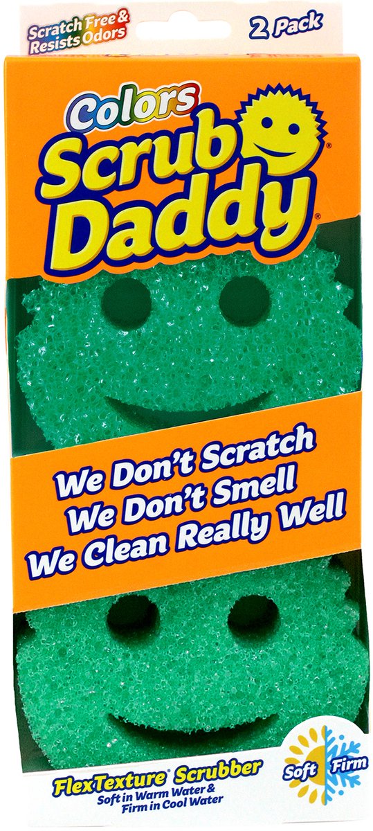 Esponja limpiadora Scrub Daddy – verde – 2 piezas
