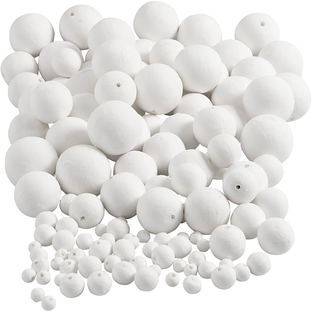 Bolas de empresa Creativ, d 12+15+20+30+40+50 mm, blanco, 240 piezas 1 caja