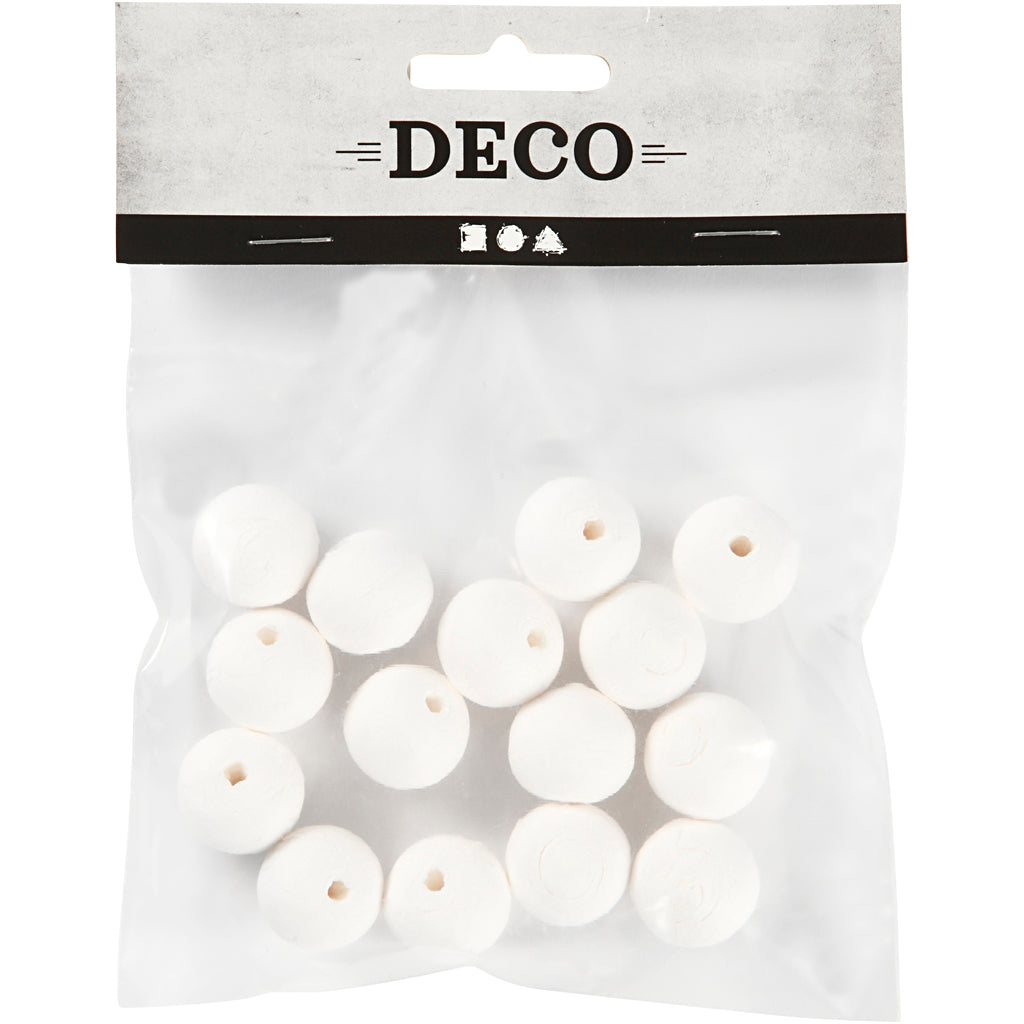 Bolas de empresa Creativ, d 20 mm, blancas, 15 piezas 1 caja