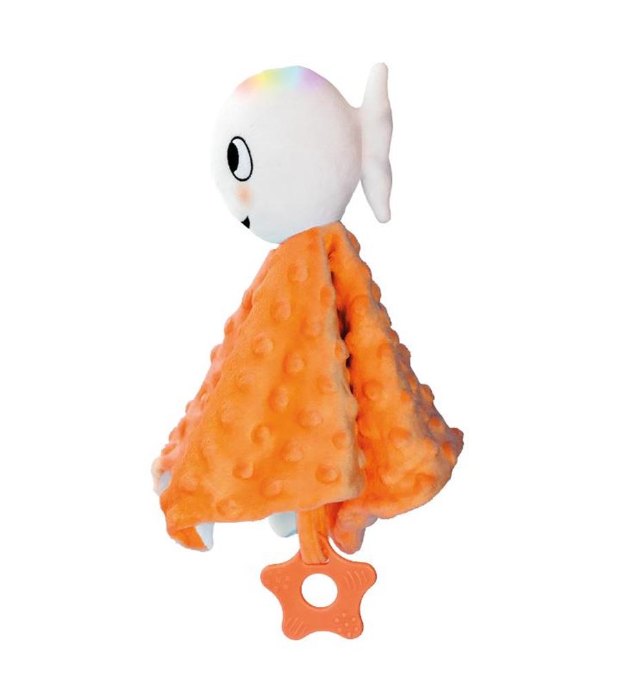 Pequeño pez blanco para abrazar (naranja).