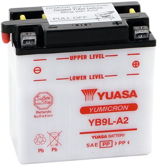 Batería Yuasa yb9l-a2. batería yb9l-a2 estándar sin sp