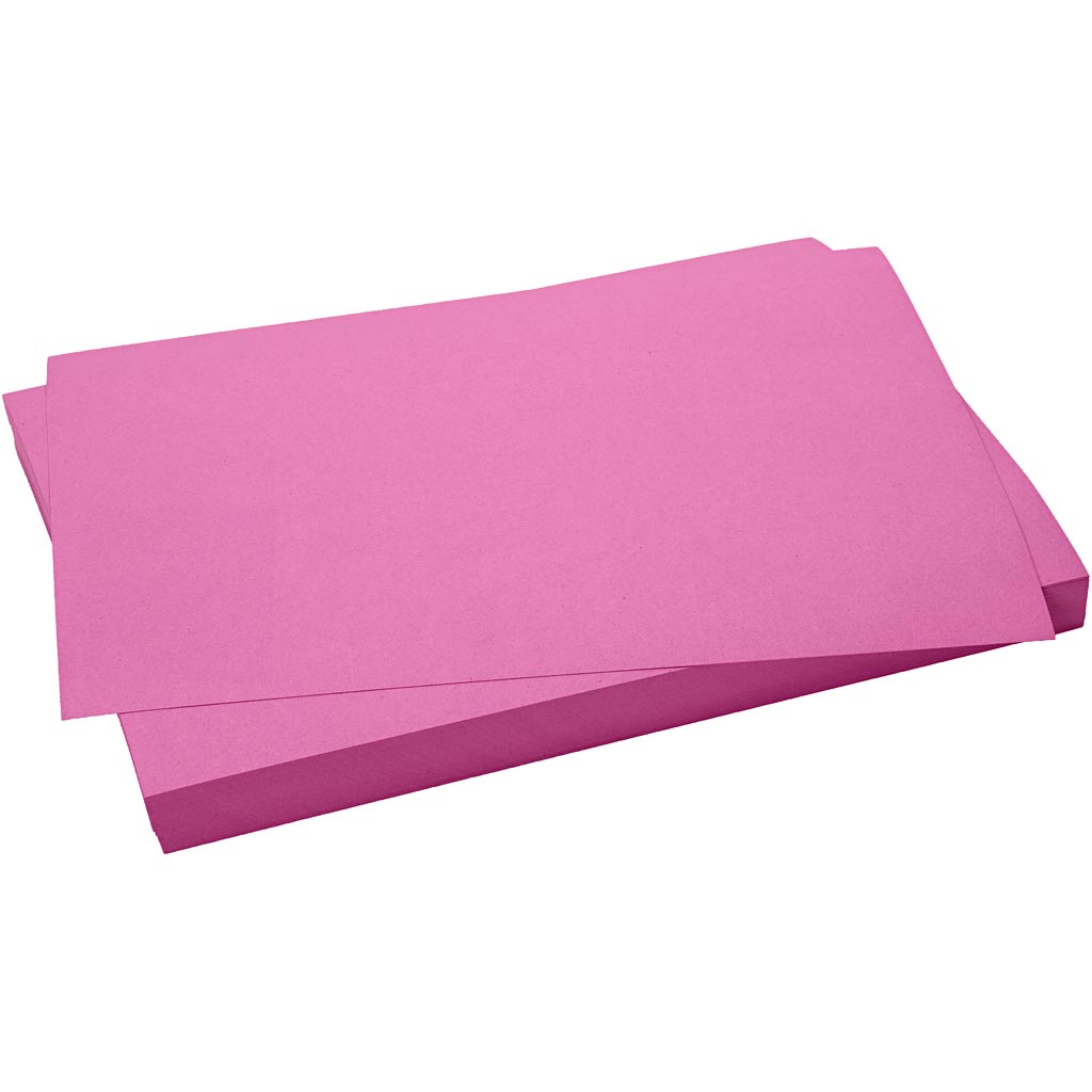 Cardboard de Creativ Company, hoja 50x70 cm, 270 gr, rosa, 10 hojas 1 caja