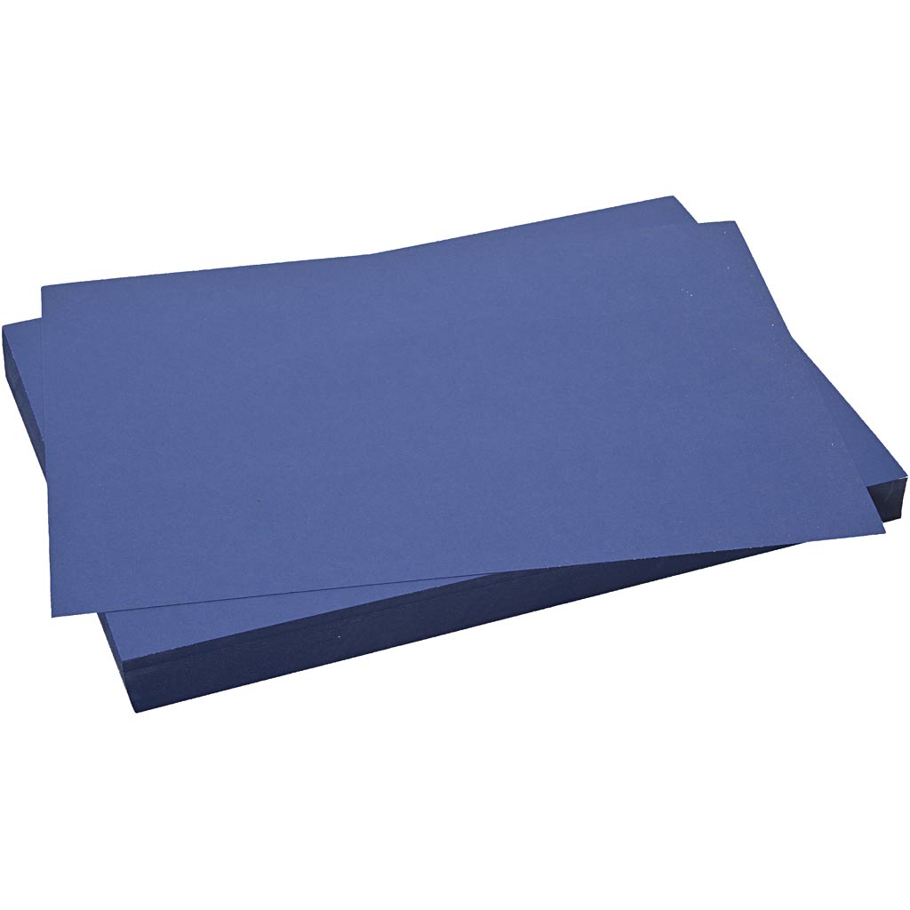 Cardboard de Creativ Company, hoja 50x70 cm, 270 g, azul oscuro, 10 hojas 1 caja