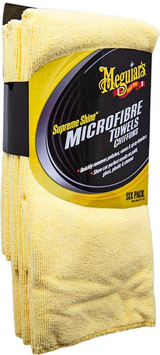 Meguiar's Supreme Shine Microfibra - 6 pezzi - Mirror Shine - Panni in microfibra
