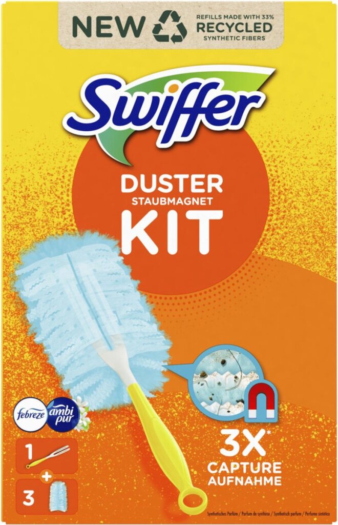 Swiffer swiffer duster pane starter kit + 3 ricarica febreze