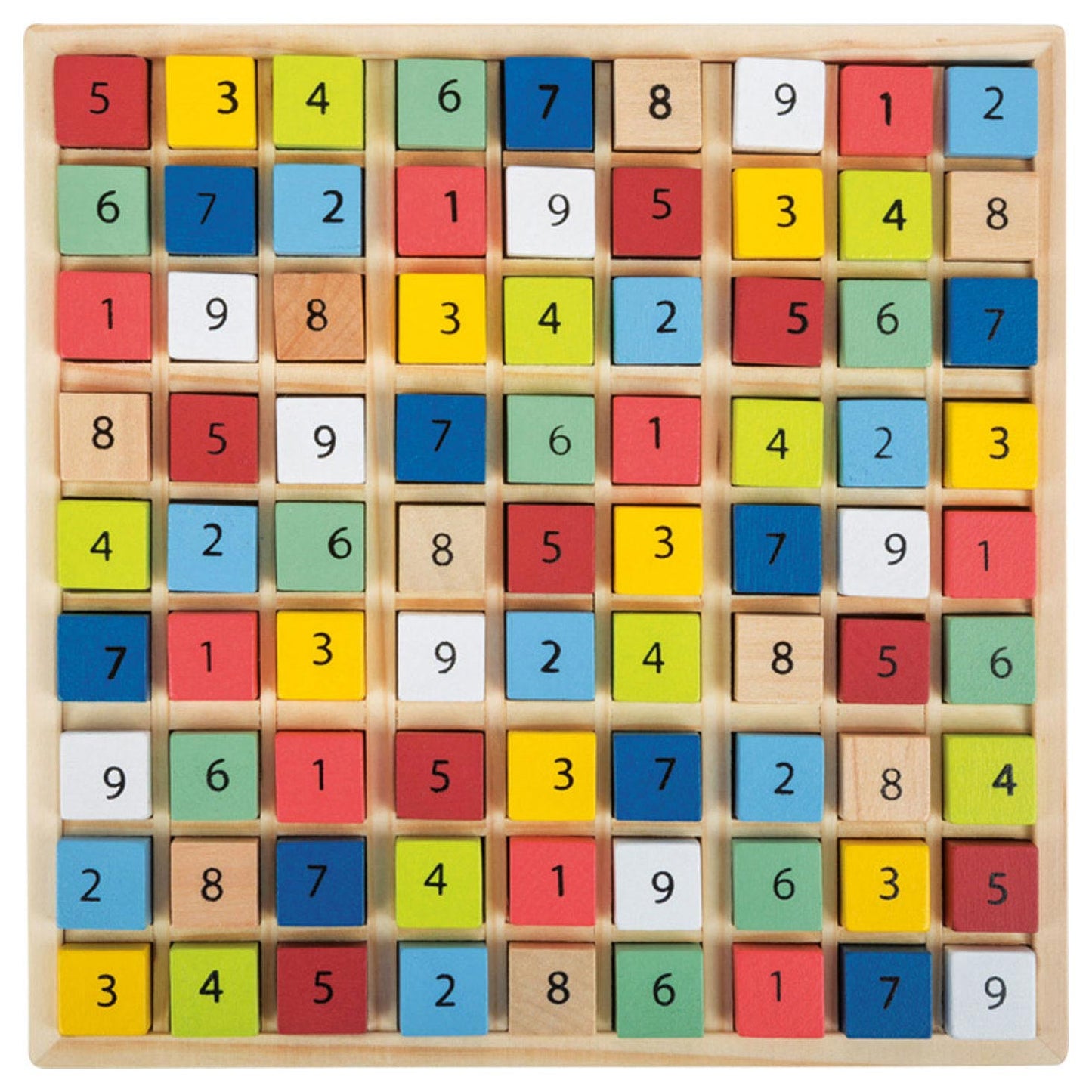 Colore del gioco saudoku in legno di piccoli piedi, 82dlg.