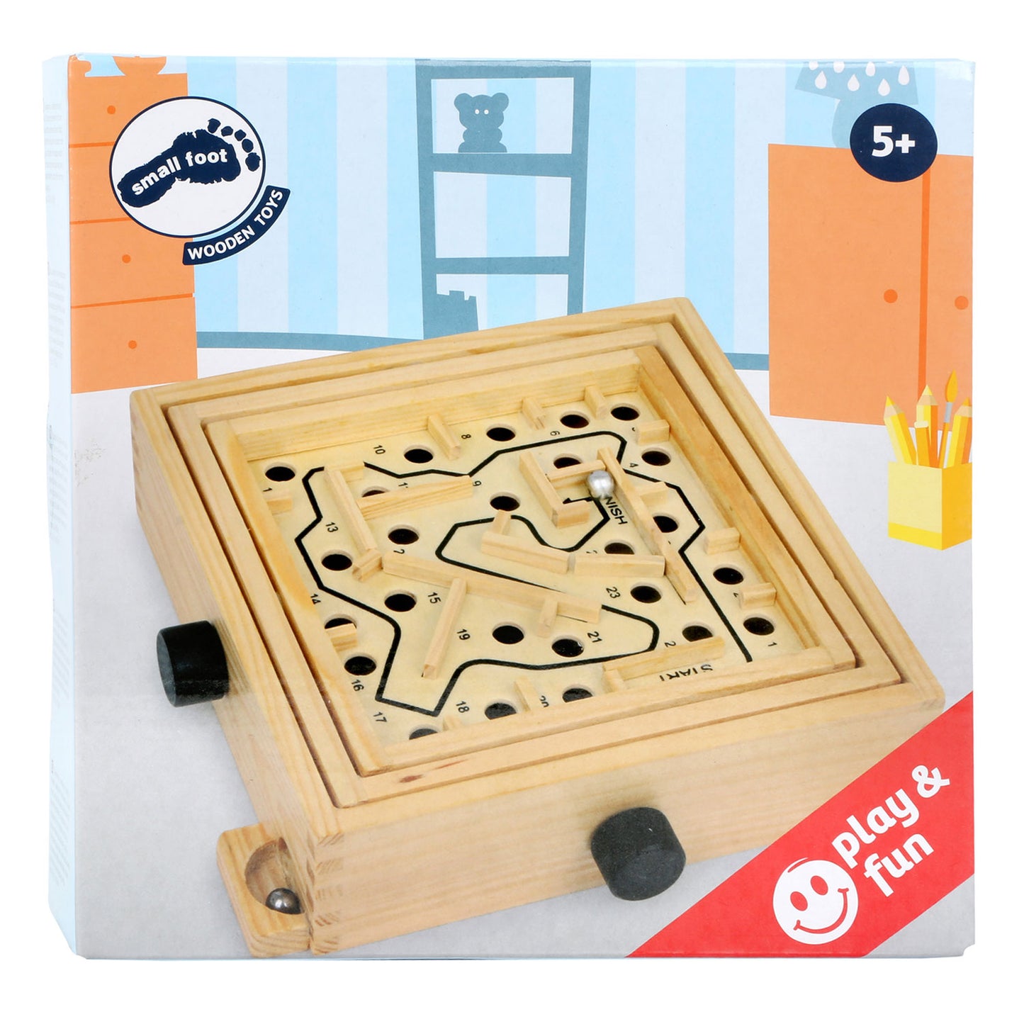 Gioco di marmo labirinto in legno piccolo