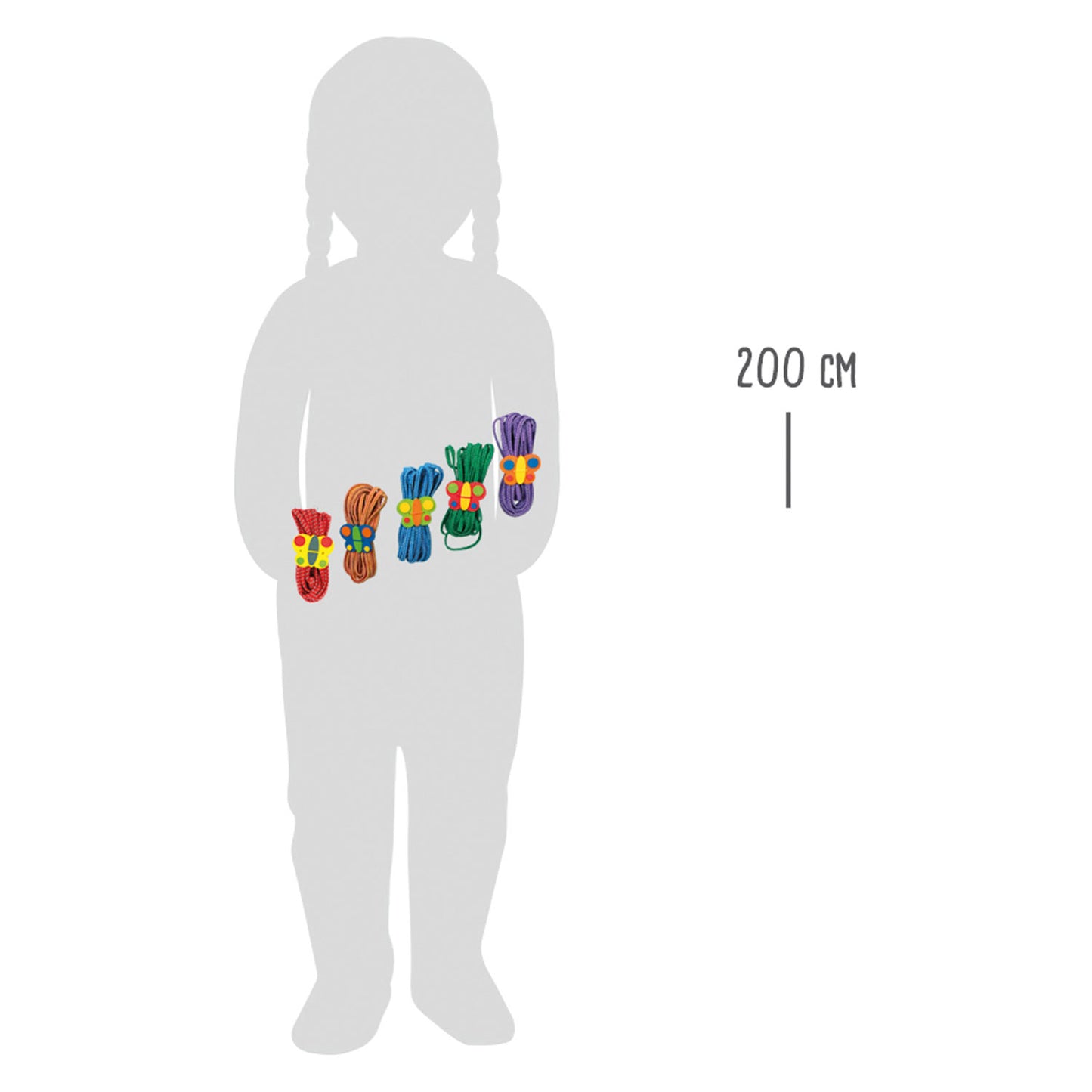 Small foot - springelastiek vlinder kleur, set van 5