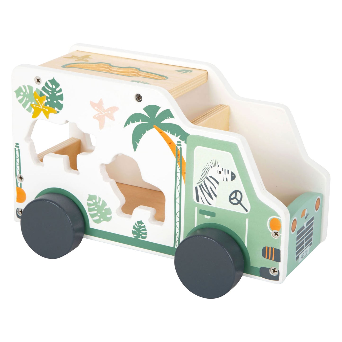 Forma de madera de pie pequeña Stew Jeep Safari, 6dlg.