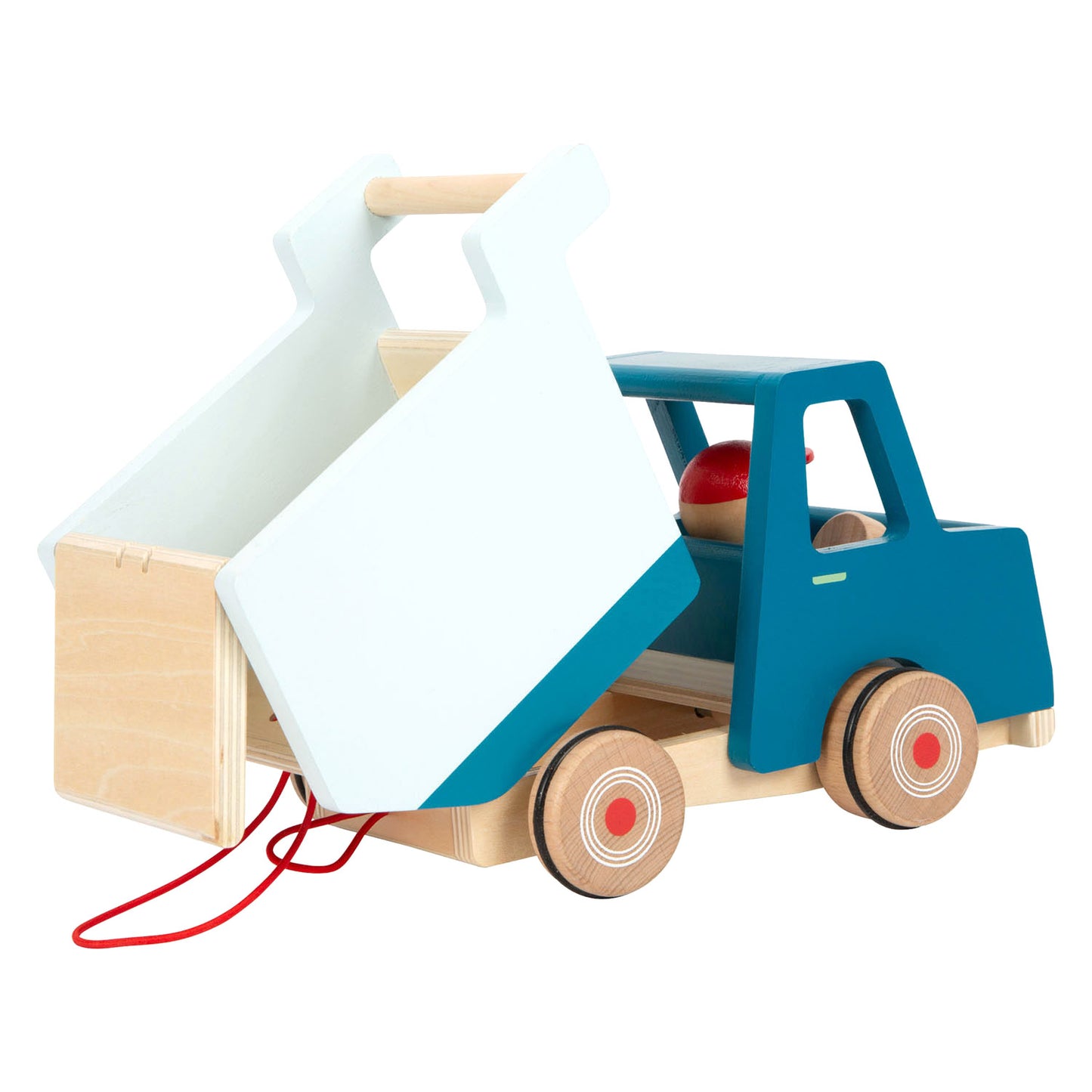 Figura de caminata de madera pequeña buikwrachtwagen