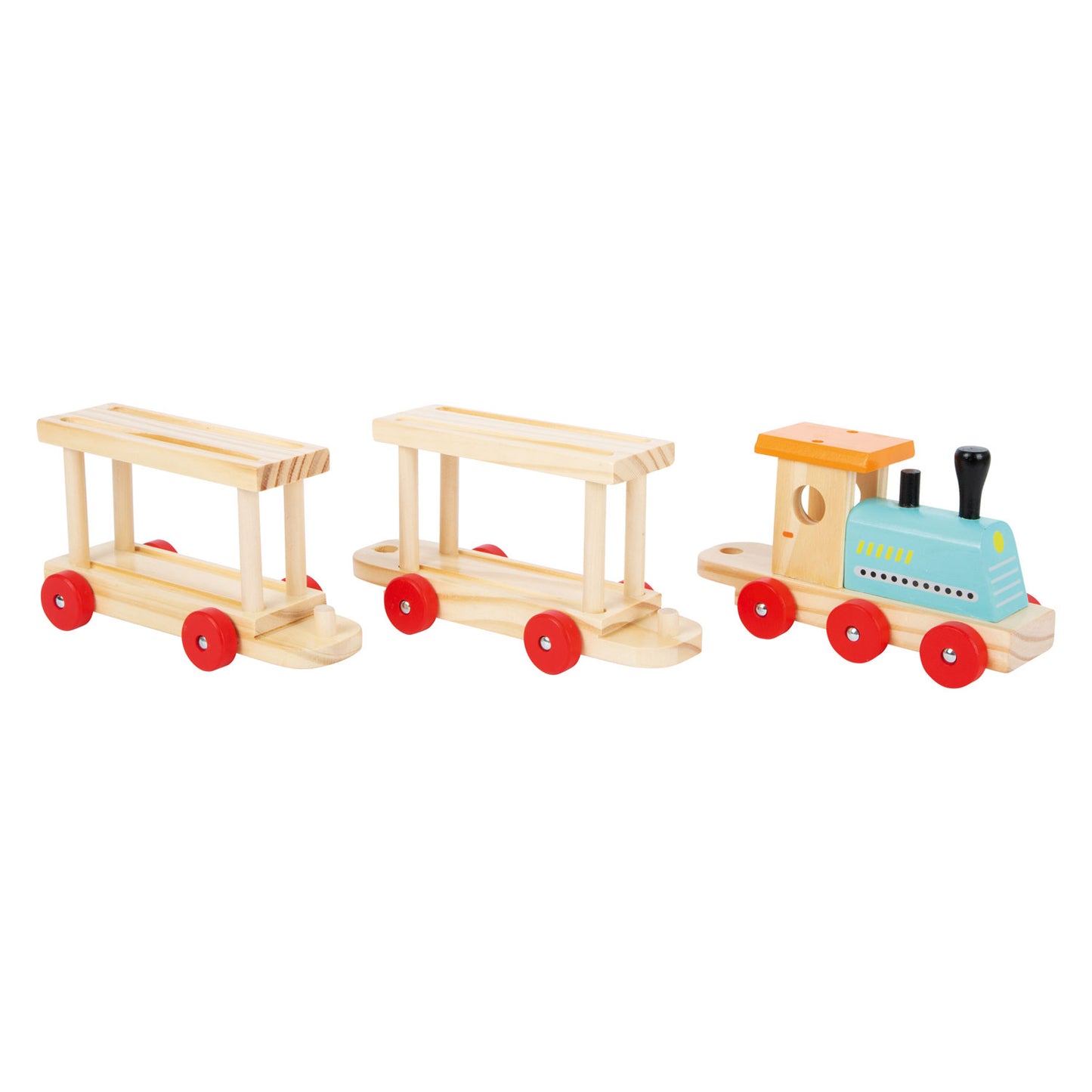 Trasportatore di treni in legno con auto con auto, 11dlg.