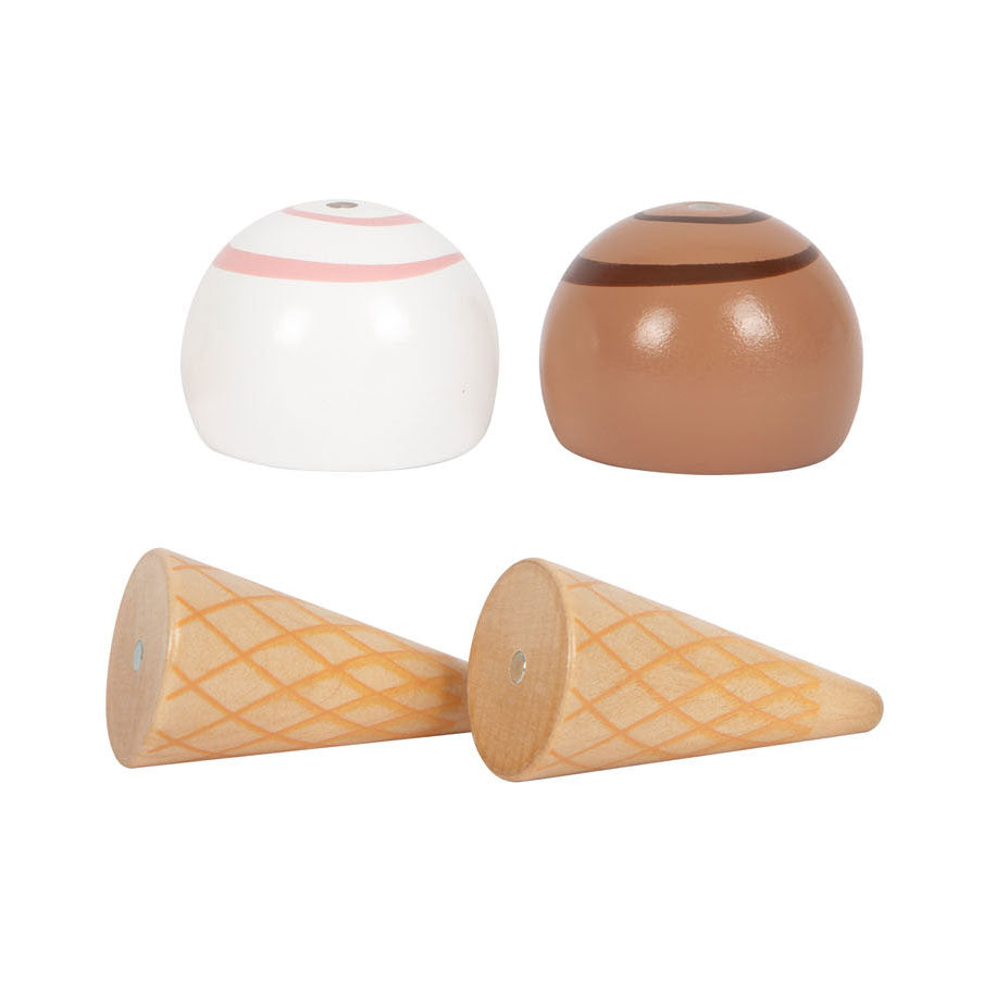 Puesto de helado compacto de madera de pie pequeño fresco, 6dlg.