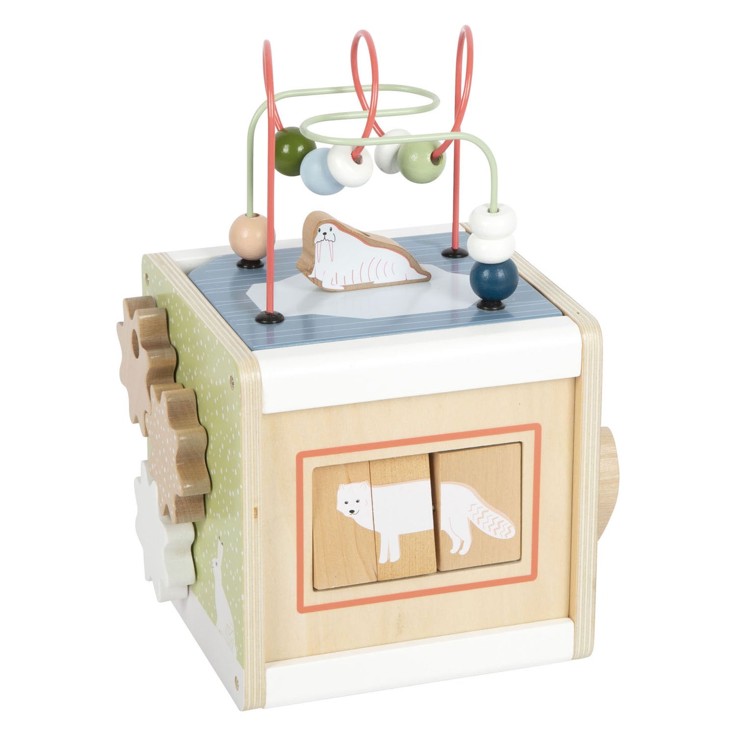 Cubo di attività motoria in legno Small Foot Arctic