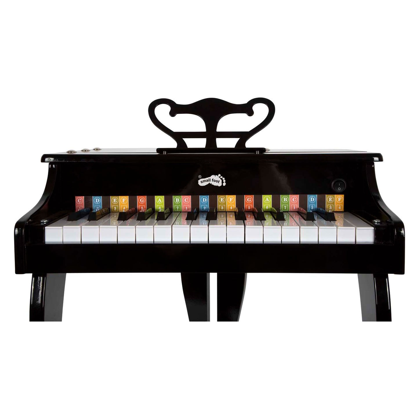 Piano de madera de madera de pie pequeña piano negro